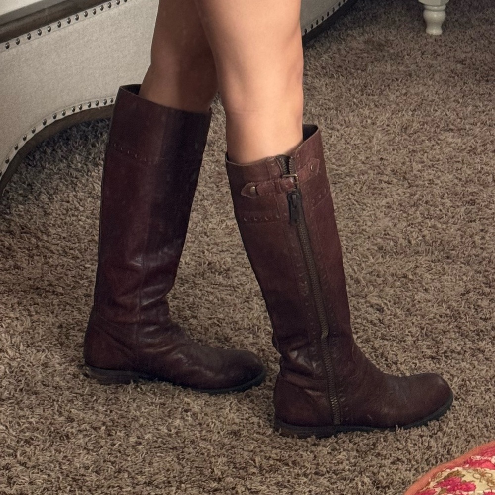 Franco Sarto Chocolate Leather Boots
